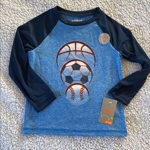 Jumping Beans Blue Sports Graphic Kids Shirt